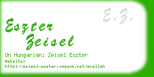 eszter zeisel business card